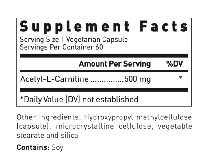 Acetyl-L-Carnitine_Supplement_Facts