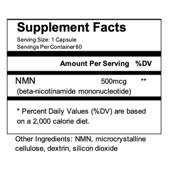 ÂgeBlu NMN Supplement Facts