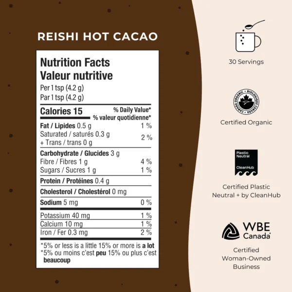 Blume Reishi Hot Chocolate Ingredients