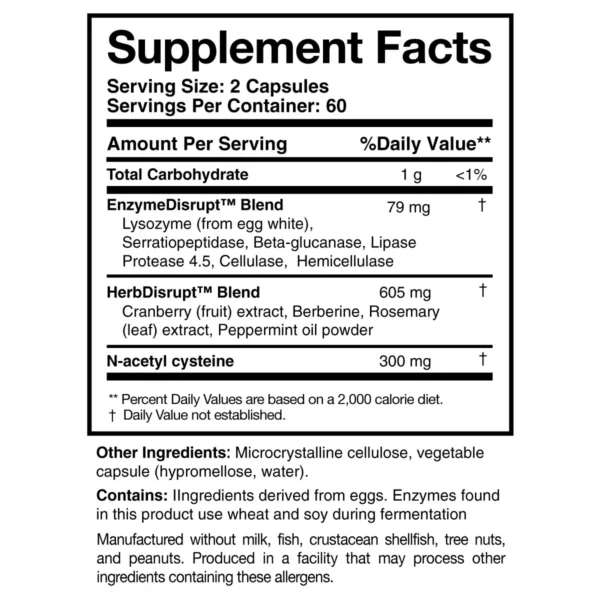 Biodisrupt supplement facts