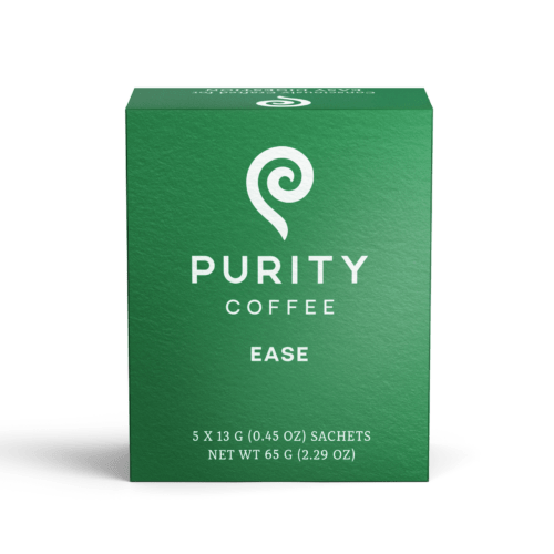 A Green Ease Purity Coffee Box of 5 sachets a transparent background