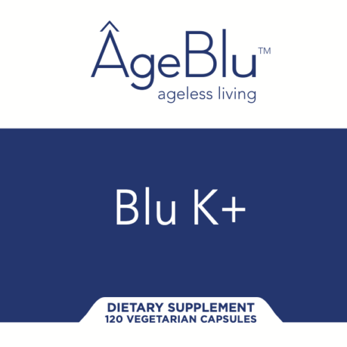 AgeBlu Blu K+ dietary supplement label