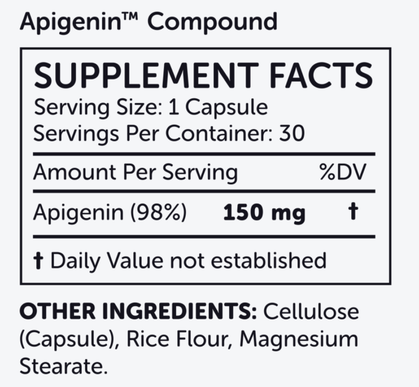 Apigenin Supplement Facts