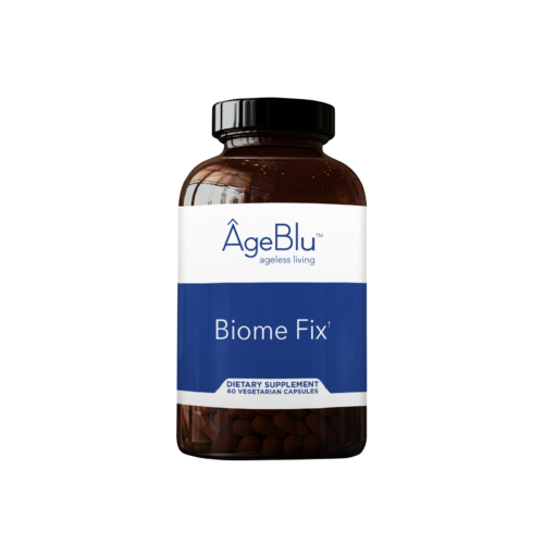 ÂgeBlu, Biome Fix Supplement afixed on a white background