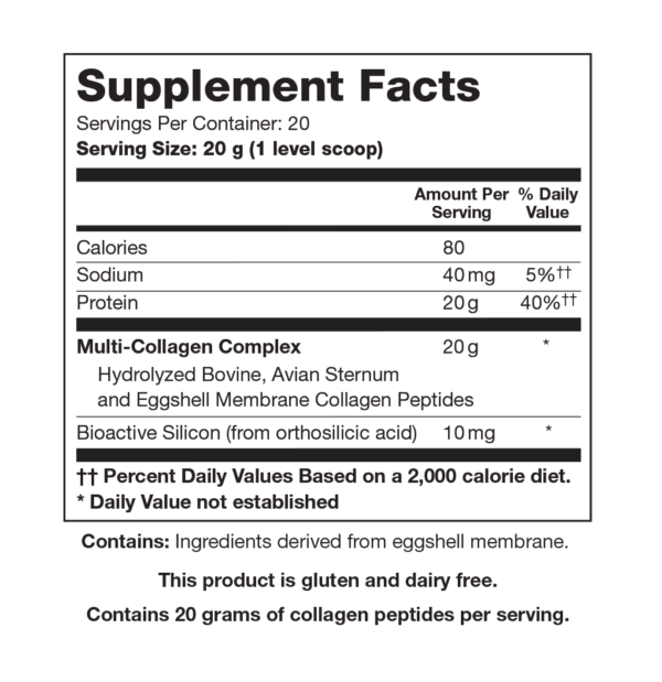 Optimal Blu Collagen by ÂgeBlu Supplement facts